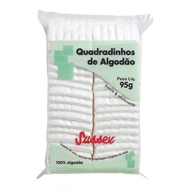 Imagem de Sussex Quadradinhos de Algodão Hidrófilo - 95g, 1 Pacote