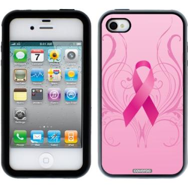 Imagem de Coveroo Capa híbrida Guardian 465-4120-BC-FBC para iPhone 4/4S - Fita rosa redemoinho - 1 pacote - Embalagem de varejo - Preto