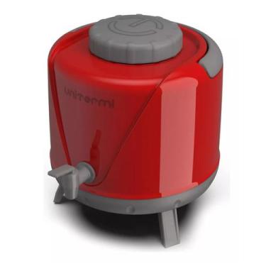 Imagem de Botijão Térmico Arezzo Vermelho C/Torneira 5 Litros Unitermi