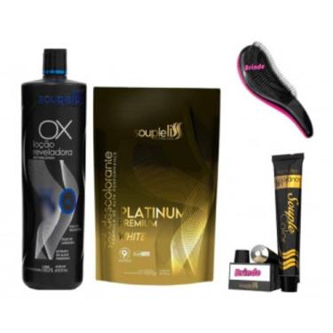 Imagem de Kit souple liss 1 pó branco + 1 ox 35 + 1 coloração