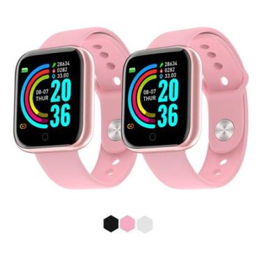 Imagem de Smartwatch Kit Com 2 Relogios Inteligente D20 Y68 Bluetooth - 01Smart,