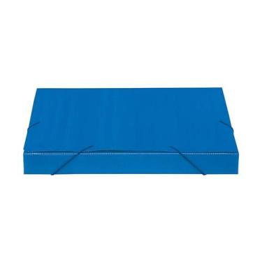 Imagem de Kit com 5 Pasta Polionda 35mm Ofício 24,5cm x 34cm Azul - Polibras