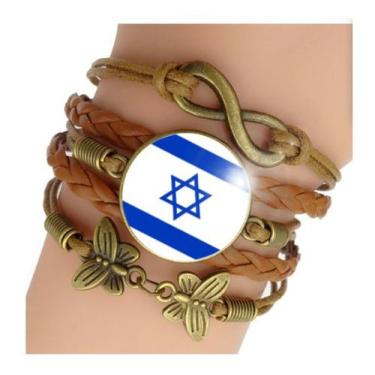 Imagem de Pulseira Feminina Bandeira de Israel Ajustável - RECANTOASTRALSITE