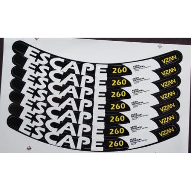 Imagem de Adesivos colante branco para  aros vzan escape kit para as duas rodas 