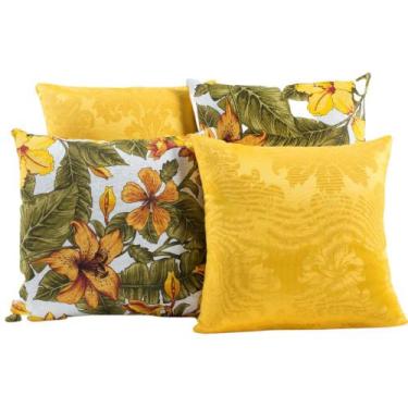 Imagem de Almofada Estampada Jacquard Decorativas com Ziper 4 unidades - Mariall