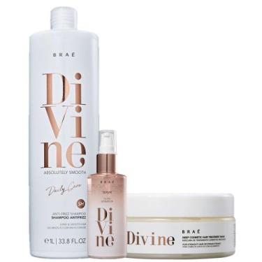 Imagem de Kit BRAE Divine Limpeza e Hidratacao Eficaz (3 Produtos) - BRAÉ