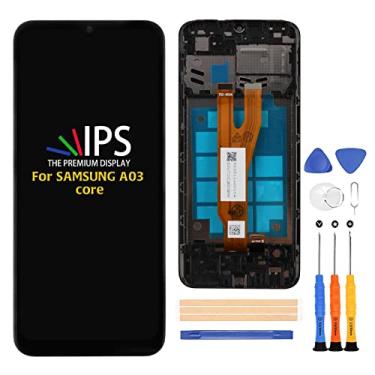 Imagem de A-MIND Para Samsung Galaxy A03 Core A032 Tela LCD A032 A032F A032M A032G SM-A032F/DS Touch Screen Digitalizador Substituição Kits de reparo de montagem completa, com ferramentas (preto com moldura)