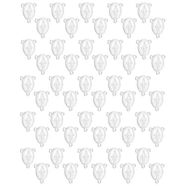 Imagem de Diyalo 3-Hole Holy Ave Maria/Miraculous Medal/Our Lady of Aparecida/Saint Bernadette of Lourdes Rosary Chaplet Connector DIY Jewelry Making Parts in Bulk (B-50pcs)