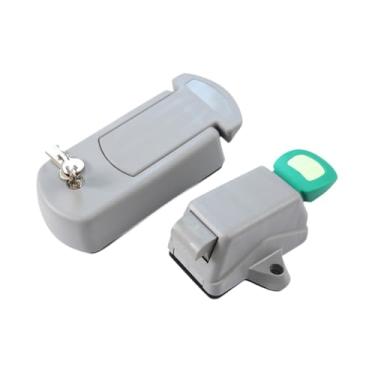 Imagem de Generic Maçaneta de porta de câmara fria, trava industrial HS-4000 HS-4100, multiuso, fácil instalação, fechadura de porta de câmara fria de forno confiável