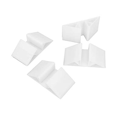 Imagem de 4 Peças Pés de Suporte para Portão de Animais de Estimação, Pés Triangulares de Suporte de Reforço de Cerca de Cachorro, para Escada de Varanda de Corredor de Porta, Pés de