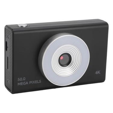 Imagem de Câmera Digital 4K, Câmera CCD Vintage Câmera Vlogging de 48 MP Com Tela de 2,4 Polegadas, Zoom Digital 8X, Anti-vibração, Lanterna Embutida para Iniciantes, Adolescentes, (Preto)