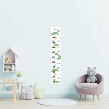 Imagem de Régua Adesiva Infantil Dinossauros E Nuvens N09212 20x115cm - Adesivo 