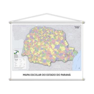 Imagem de Banner Mapa Escolar do Estado do Paraná 100x80cm - PlimShop