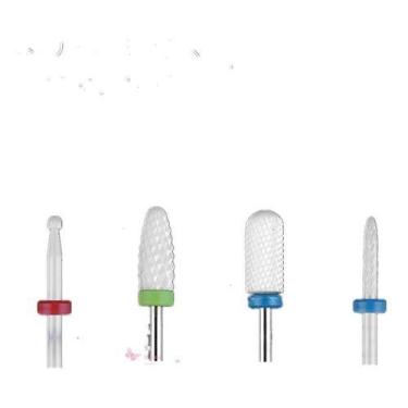 Imagem de Kit 4 Broca Cerâmica Profissional Unha Gel Acrigel Porcelana - oem