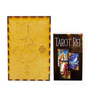 Imagem de Kit Baralho Tarô Rei 36 Cartas e Porta Tarô Caixa Madeira - Flash