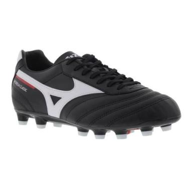 Imagem de Chuteira Campo Mizuno Morelia Classic 107677677, Preto, Branco, 40