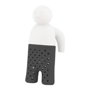 Imagem de Infusor de Chá Silicone Preto bonequinho 8,5X4,5X3,5cm - Clink
