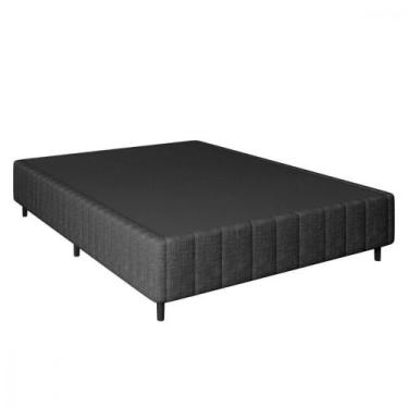 Imagem de Base Cama Box Casal 138x188 Natural Class Cinza Apolospuma Cinza - APO