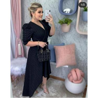 Imagem de Vestido Mullet Feminino Confortável Discreto e Elegante com Decote Cal