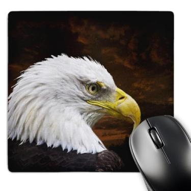 Imagem de 3dRose Mouse pad LLC 20 x 20 x 0,63 cm, arte de águia careca americana decoração de casa (mp_48674_1)