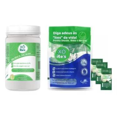 Imagem de Sinusite Limpeza Do Nariz 1kg + Sal Higienização C/60 Sachês - Xô Ites