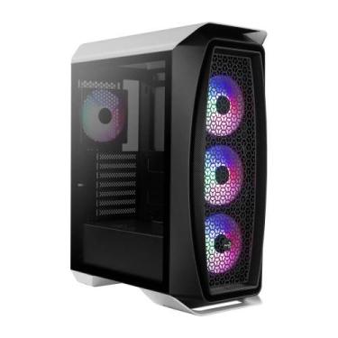 Imagem de Gabinete Gamer Aero One Mini Frost Aerocool Mid Tower Branco RGB, Pret