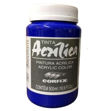 Imagem de Tinta Acrílica Corfix 500ml G1 Escolha A Cor , AZUL ULTRAMAR