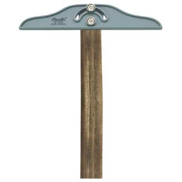 Imagem de Régua T de Madeira 100cm Trident Bordas de Acrílico e Cabeçote Móvel  