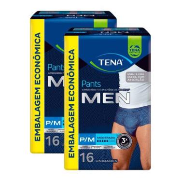 Imagem de Kit 2 Roupa Íntima Descartável Tena Pants Men Tamanho G/EG com 16 Unid
