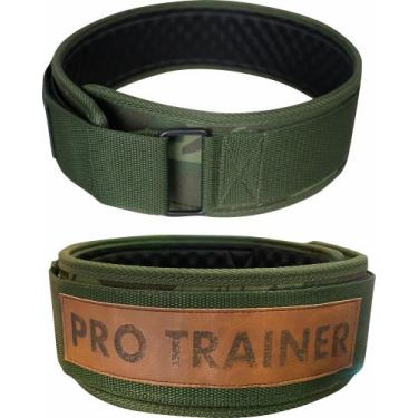 Imagem de Cinturão Treino Pro Trainer Powerlifting Equipamento Fitness, Verde, P