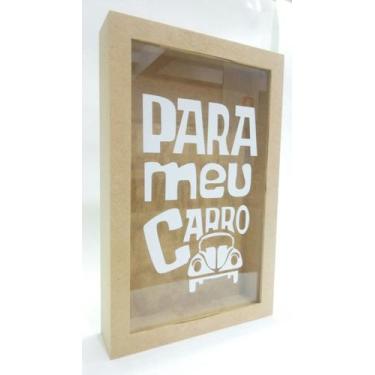 Imagem de Quadro Rolhas Cofrinho Cofre Viagem Porta Moedas 27x17cm mdf cru - son