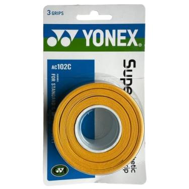 Imagem de YONEX Overgrip Super GRAP Pacote com 3 – tênis, badminton, squash – Escolha de cores (amarelo)