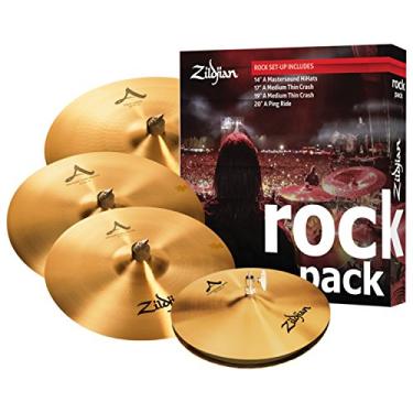 Imagem de KIT DE PRATOS ROCK 14MSOUNDHH+17MEDTHINCRASH+19MEDTHINCRASH+20PINGRIDE A SERIES A0801R ZILDJIAN