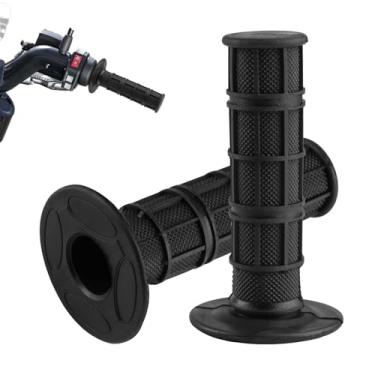 Imagem de 2 peças de manoplas de motocicleta, manoplas de guidão de motocicleta, alças universais de quadriciclo de 7/20.3 cm, 22 mm (7/8 pol.) (22 mm) de borracha macia para quadriciclo Polaris, acelerador de
