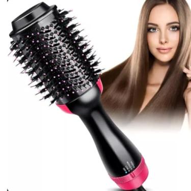 Imagem de Escova Alisadora E Secadora Profissional Que Alisa Seca Modela Cabelo Seco Liso Mais Rápido Alimento Sem Danificar Os Fios 110V 220V 127V (127V)