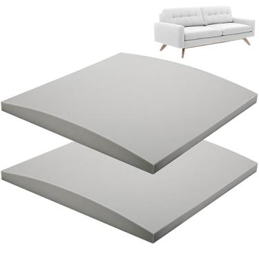 Imagem de moonoom Suporte de almofada de sofá de 56 x 56 cm, reparo de flacidez de almofada de sofá cinza, substituição de espuma curvada de alta densidade para cadeira de sofá secional com flacidez de móveis