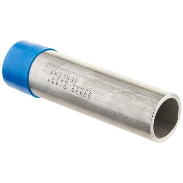 Imagem de USA SEALING ZUSA-PF-15301 304 Bico de tubo de aço inoxidável Schedule 40 rosqueado em uma extremidade, 3/10.2 cm BSPT, 10.2 cm de comprimento