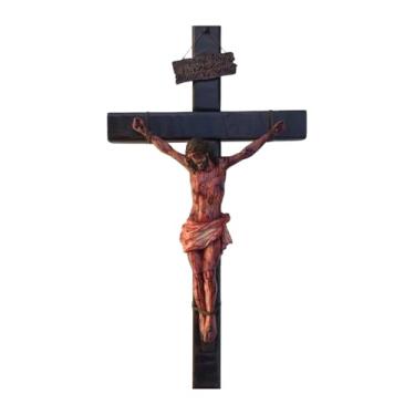 Imagem de Genérico Crucifixo de Parede, Arte de Parede Cristã Realista para Meditação - Crucifixo Sangrento da Paixão, Estatuetas Colecionáveis, Escultura Renascentista, Decoração para Quarto e Sala de Estar