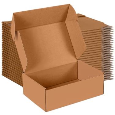 Imagem de JOWLOT Conjunto de 25 Caixas de Remessa Pequenas de 9 X 6 X 3", Caixa de Papelão Ondulado Marrom, Caixa de Correspondência de Literatura para Embalagem de Correspondência, Mudança e Armazenamento