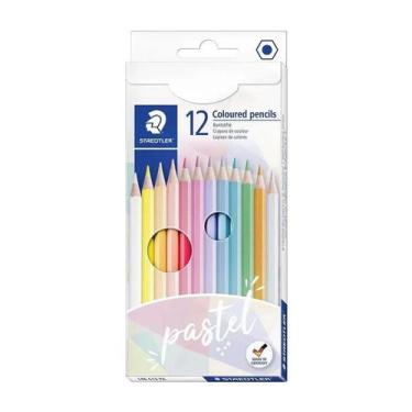 Imagem de Kit 12 Lápis de Cor Staedtler 12 Cores Pastel Escolar