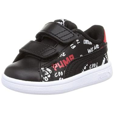 Imagem de PUMA Smash v2 Brand Love V Inf, botas de futebol unissexo para crianças, preto, UE 19, Preto, 18 BR