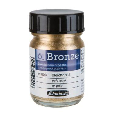 Imagem de Oil Bronze Schmincke 50ml Pigmento Metálico Pale Gold