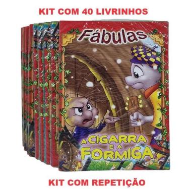 Imagem de 40 Livros Fábulas História  Atacado Lembrancinha De Aniversário C/ Rep