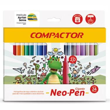 Imagem de Caneta Hidrocor Neo Pen 24 Cores Compactor Ponta 2.0mm