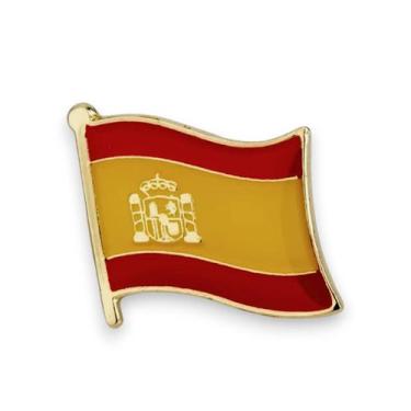 Imagem de Broche Espanha Bandeira Pin Oficial Diplomático Viagem Negócios Turism