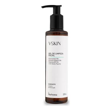 Imagem de V.Skin Sabonete Gel de Limpeza Facial 200ml Vegano Via Aroma