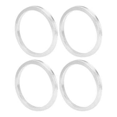 Imagem de INFINAUTO Anéis centralizados no cubo da roda do carro OD 108,1 mm para ID 93,1 mm eixo central de rodas amortecedores Hubrings liga de alumínio tom prata durável