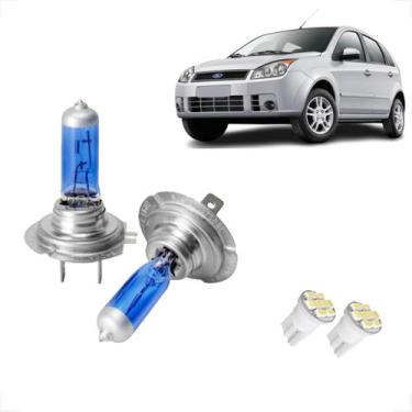 Imagem de Kit de Lâmpadas Halógena Super Branca H7 Farol Baixo Fiesta 2007 Até 2