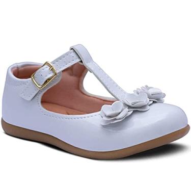 Imagem de Sapatilha Salomé Menina Infantil Mini Flor 21.15 (Branco, BR, Criança de 1 a 3 anos, Numérico, 25)