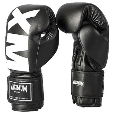 Imagem de Luva Boxe Muay Thai Maximum Mxm Black Power Face, 12oz